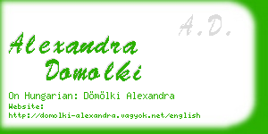alexandra domolki business card
